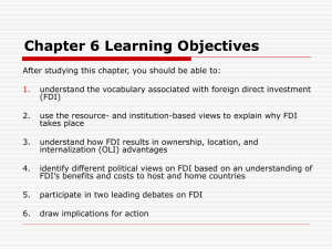 FDI - Cengage Learning