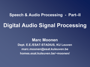 Speech and Audio Signal Processing - Home pages of ESAT
