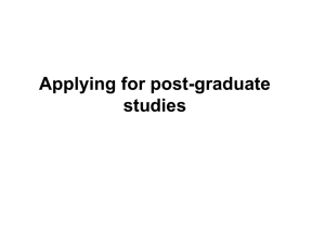 Applying for post-graduate studies _talk to Life