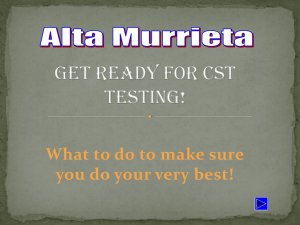 Get Ready for SAT-9 Tests! - Murrieta Unified School District