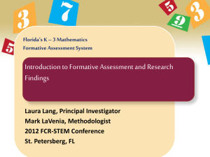 An Overview of Florida's New K-3 Math Formative Assessment