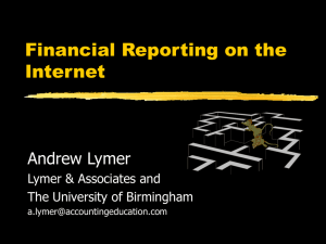 Overview of Financial Reporting Online