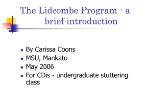 The Lidcombe Program