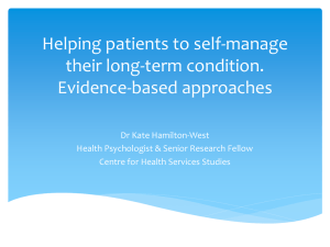 Helping patients to self-manage their long-term