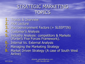 combined topics strategic marketing