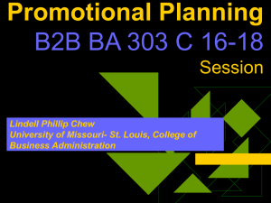 Promotional Planning Session - University of Missouri