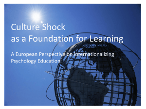 Culture Shock as a Foundation for Learning