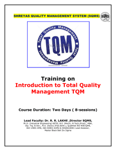 Introduction to Total Quality Management (TQM)