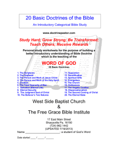 20 Basic Doctrines of the Bible