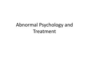 Abnormal Psychology