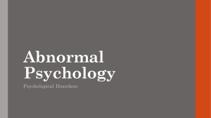 Abnormal Psych Presentation