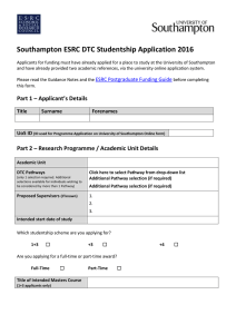 2016/17 Application Form - University of Southampton