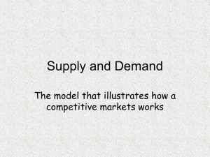 Supply and Demand