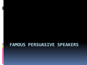 Famous Persuasive Speakers