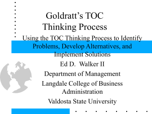 Goldratt's TOC Thinking Process