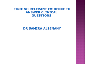 Chapter 3: Finding Relevant Evidence to Answer Clinical Questions