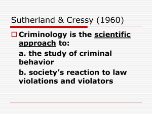 Sutherland & Cressy (1960)