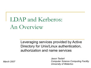 LDAP and Kerberos 5: An Overview