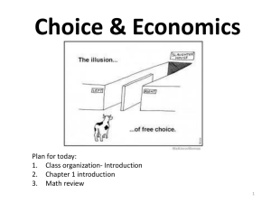 Choice & Economics