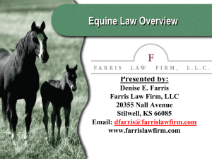 Equine Law Overview - Kansas Horse Council