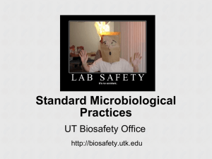 Standard Microbiological Practices for All Life Science Lab
