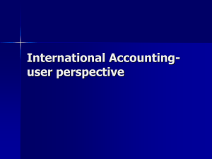International Accounting-user perspective requirement