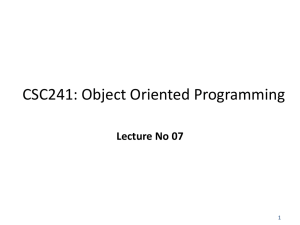 lecture 7 - CSC 241