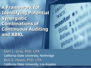 Continuous Audit & XBRL - California State University, Northridge