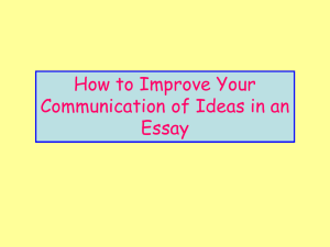 Higher History Conference 2003 Paper One Essay Writing Advice