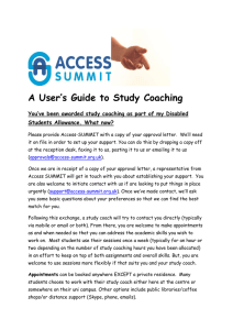 Guide to Study Coaching