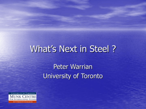 What's Next in Steel - University of Toronto