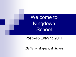 Welcome to Kingdown Community School