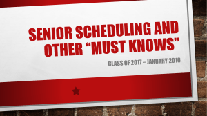 1/13/16 Class of 2017 Parent Scheduling Presentation