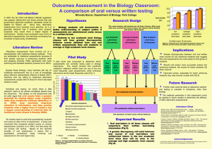 Outcomes Assessment in the Biology Classroom