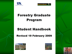 19 February 2009 Revision - UK College of Agriculture