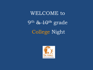 9th & 10th grade College Night 2014 updated