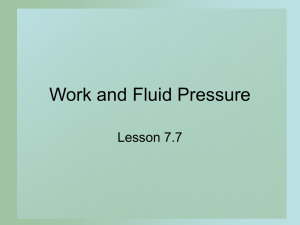 Work and Fluid Pressure