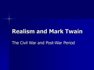 Realism and Mark Twain
