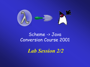 Scheme->Java Conversion Course 2000