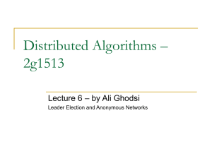 Distributed Algorithms – 2g1513