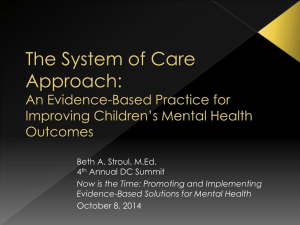 The System of Care Approach and Evidenced