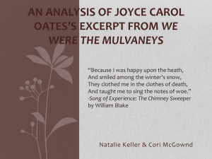 An Analysis of Joyce Carol Oates*s excerpt from We