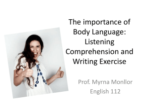 The importance of body language