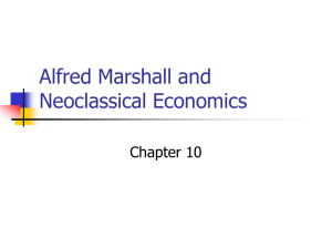 Chapter 10 - Alfred Marshall and Neoclassical Economics