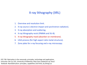 X-ray lithography_2 - University of Waterloo