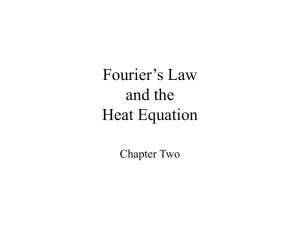 Fourier's Law and the Heat Equation