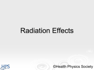 Radiation Effects - Health Physics Society