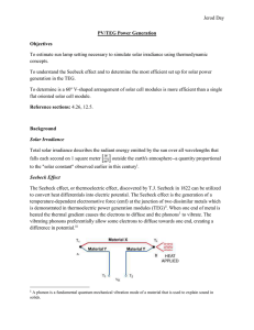 PV/TEG Power Generation Lab Manual