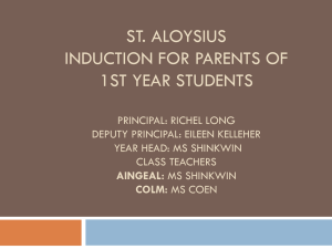 Aims of Secondary Education - St. Aloysius Girls Secondary School