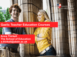 Gaelic Teacher Education Courses